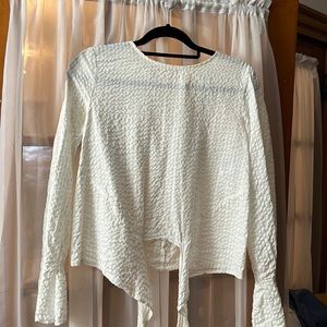 Off white shirt tie front